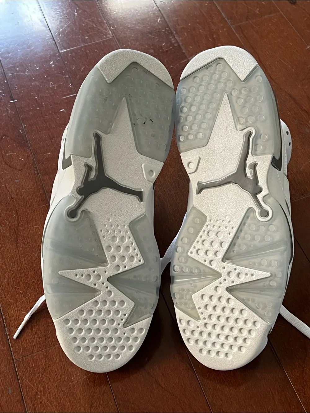 Jordan Grey & White Sneaker Interior with Size Tag